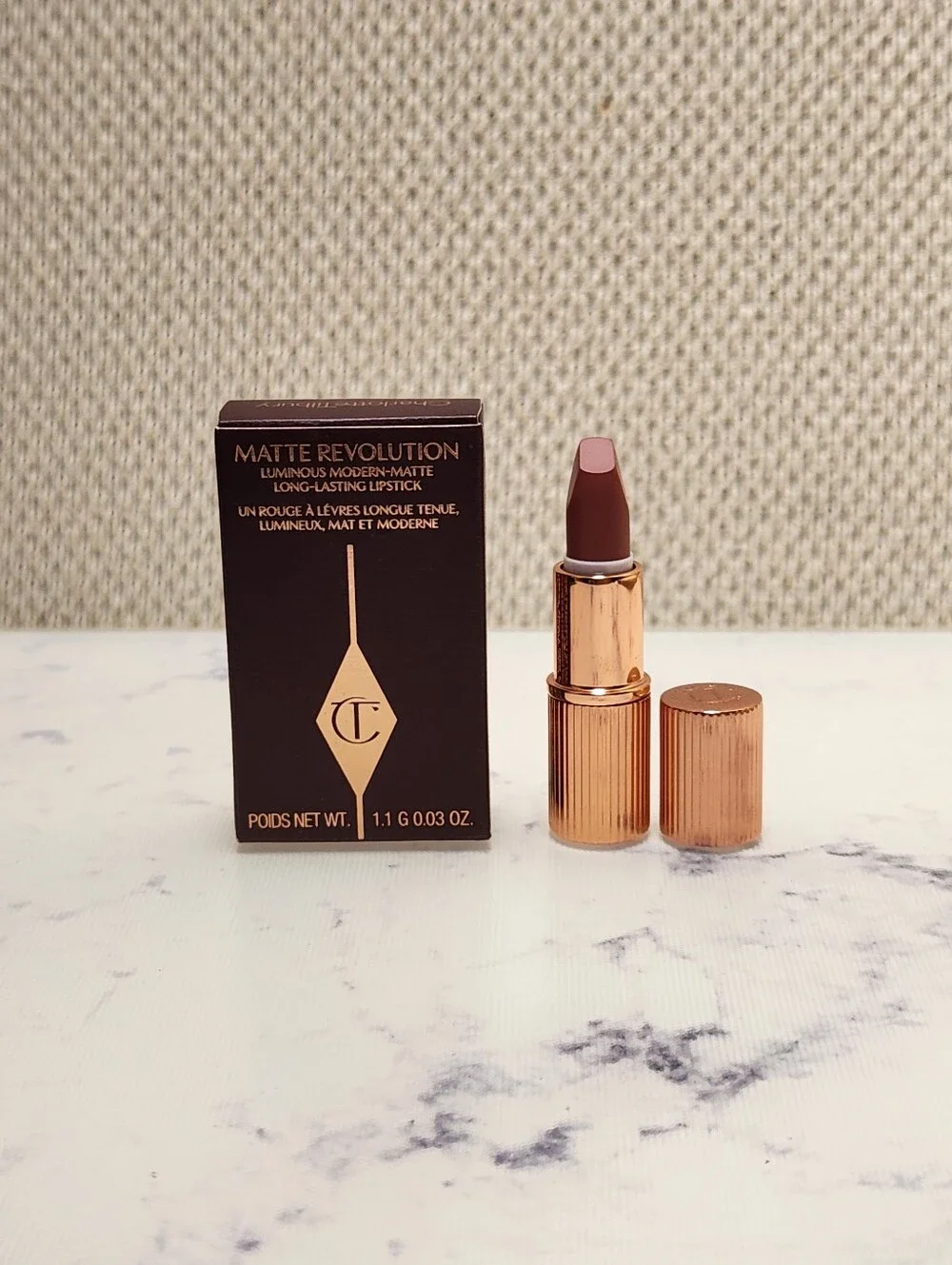 Charlotte Tilbury Matte Revolution Lipstick Pillow Talk MINI Travel Size  .03 oz